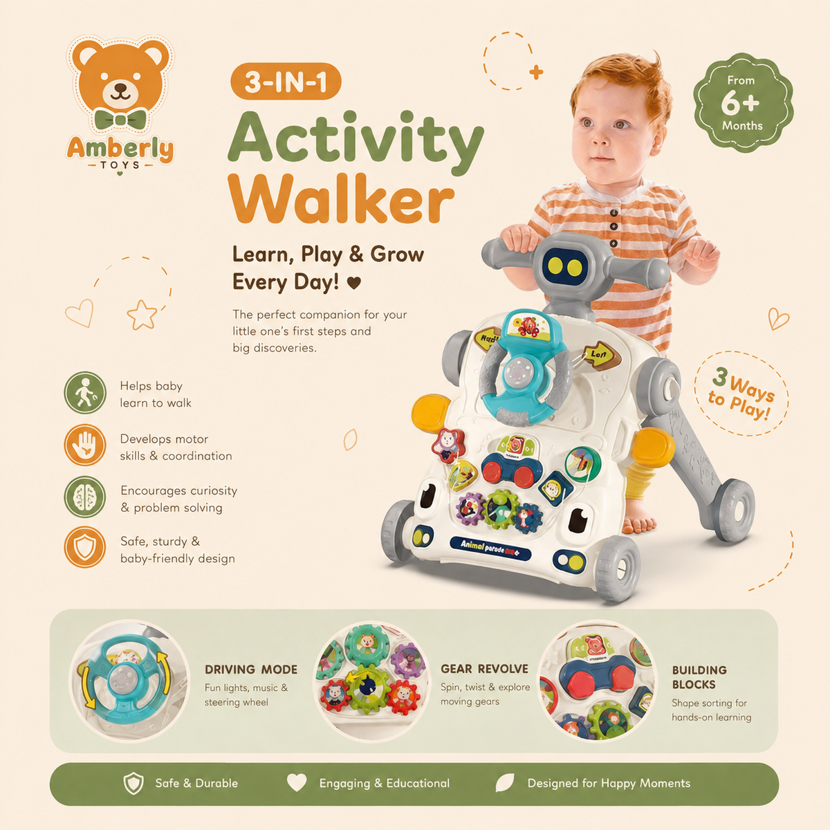 Baby Walker 3-in-1