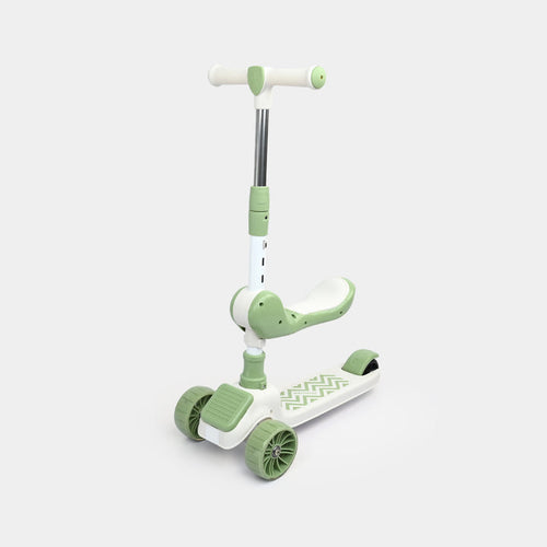 2-in-1 Kids' Convertible Kick Scooter with Foldable Seat
